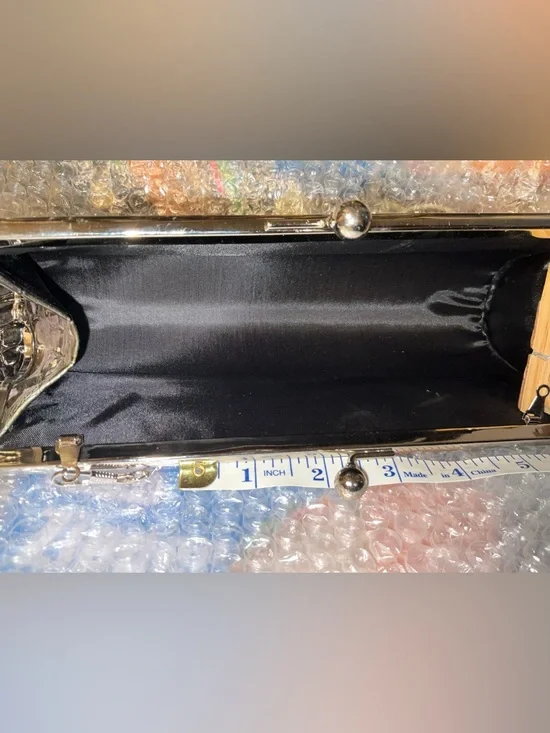 Croc-Embossed Clutch Purse - Multicolor Metallics - Picture 5 of 16